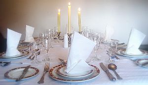 Candle lit dinner party catering services
